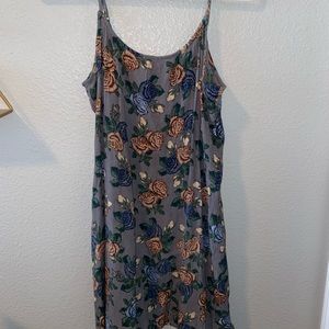 Blue/Gray Floral Sun Dress